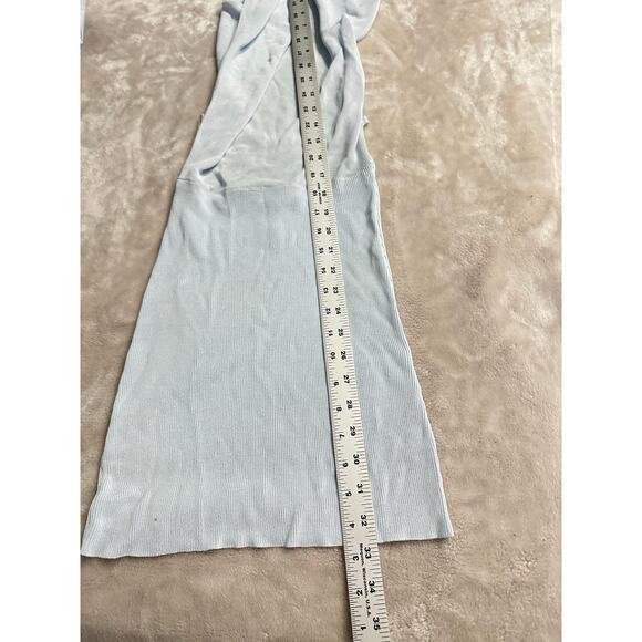 Aya Muse Tipo Mini Dress Women's XXS Light Blue Cowl Neck Open Back Halter $650 - Picture 10 of 11